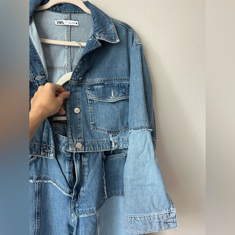 A Retro-Inspired Patchwork Denim Jacket And Jeans… - image 4